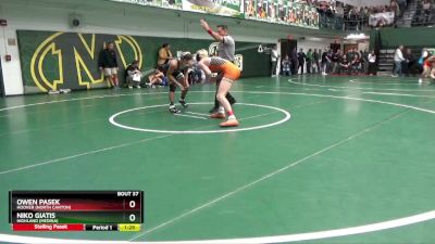 132 lbs Champ. Round 1 - Owen Pasek, Hoover (North Canton) vs Niko Giatis, Highland (Medina)