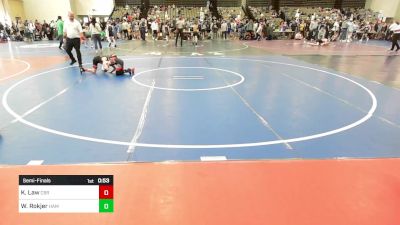 68A-M2 lbs Semifinal - Kellan Law, Central Bucks K-8 vs Wesley Rokjer, Hammer Wrestling Club