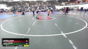 125 lbs Champ. Round 2 - Saoul Prado, Baker (Kan.) vs Jeffery Myers, William Penn (Iowa)