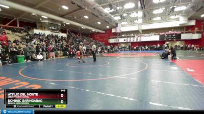 146 lbs Champ. Round 2 - Attilio Del Monte, Liberty High School vs Dominic Garingarao, Benicia High School