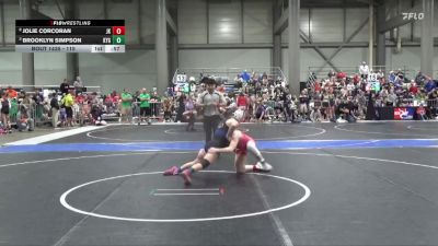 115 lbs Quarterfinal - Brooklyn Simpson, Kansas Young Guns vs Jolie Corcoran, Jr. Kaws