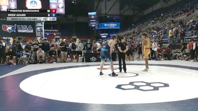 175 lbs Cons. Rd Of 64 - Preston Burroughs, Massachusetts vs Drew Adams, Alabama