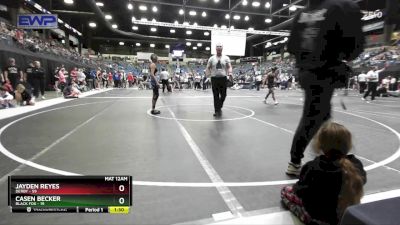 95 lbs Quarterfinal - Casen Becker, Black Fox vs Jayden Reyes, Derby