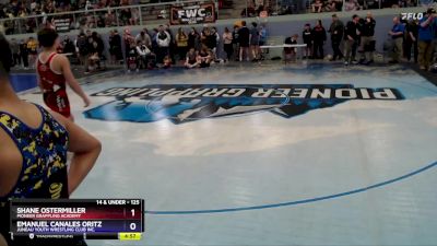 125 lbs Champ. Round 1 - Shane Ostermiller, Pioneer Grappling Academy vs Emanuel Canales Oritz, Juneau Youth Wrestling Club Inc.