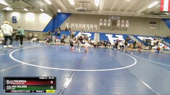 57-61 lbs Round 2 - Calvin Holker, Westlake vs Ella Figueroa, Roy Wrestling Club