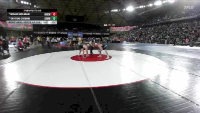 Boys 4A 165 lbs Cons. Semi - Tayten Cissne, Chiawana vs Noah Holman, Gonzaga Prep
