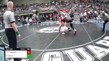 2A 190 lbs 5th Place Match - Percy Treadwell, Kanab vs Kyson Wood, South Sevier