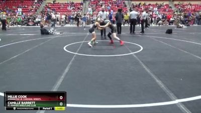 80 lbs Quarterfinal - Millie Cook, Hoisington Jr. Cardinal Wrestl vs Camille Barrett, El Dorado Wrestling Club