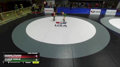 130 lbs Cons. Round 1 - Stormie Nowlin, California vs Phoenix Strasen, Petaluma Wrestling Club