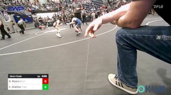 43 lbs Semifinal - Baylor Myers, Bridge Creek Youth Wrestling vs Ember Shelton, Team Tulsa Wrestling Club