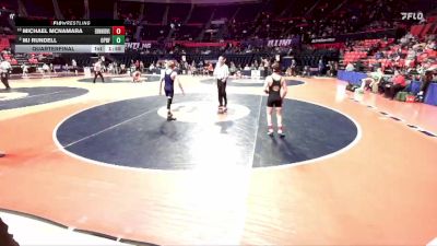 3A 106 lbs Quarterfinal - Michael McNamara, Edwardsville (H.S.) vs MJ Rundell, Oak Park (O.P.-River Forest)