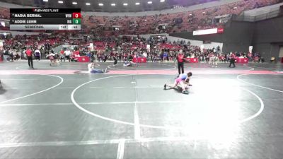80 lbs Semifinal - Nadia Bernal, Waupun Youth Wrestling vs Addie Lunn, BigWater