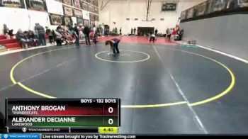 132 Boys Quarterfinal - Anthony Brogan, Thundercats vs Alexander DeCianne, Lakewood