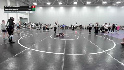 100 lbs Rr Rnd 2 - Gage Richardson, Roundtree Wrestling Academy - EL vs Brayden Smith, TDWC Minions Orange - EL