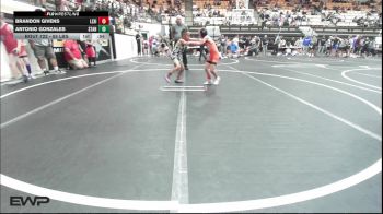 55 lbs Consi Of 4 - Brandon Givens, Lexington Wrestling Club vs Antonio Gonzales, Standfast OKC