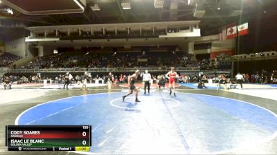 150 lbs Cons. Round 2 - Isaac Le Blanc, Golden Valley vs Cody Soares, Oakdale