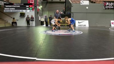 Schoolboys - 115 lbs Cons. Round 4 - Francisco Alvarado, Southwest Stallions Wrestling Club vs Reid Savarese, RBWC (Rancho Bernardo Wrestling Club)