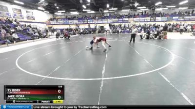 133 lbs Cons. Round 4 - Ty Bisek, Concordia-Moorhead vs Jake Mora, Elmhurst University