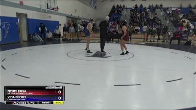 160 lbs Quarterfinal - Nyomi Mesa, Mt. San Antonio College vs Vida Beckel, Cerritos College