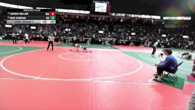 96 lbs Cons. Round 2 - Asher Miller, WKA2 vs Ben Jordan, LBSA