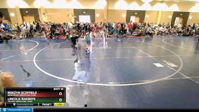 54 lbs Round 2 - Lincoln Raksnys, Talons Wrestling Team vs Rokzyn Scoffield, Bear River Wrestling Club