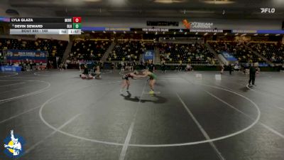 140 lbs Cons. Round 2 - Devin Seward, Basehor-Linwood HS vs Lyla Glaza, Mount Vernon