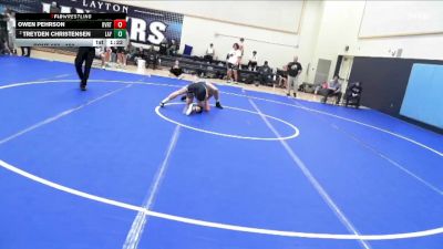 150 lbs Quarterfinal - Owen Pehrson, Riverton vs Treyden Christensen, Layton