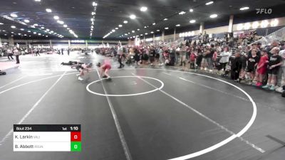 86 lbs Quarterfinal - Kash Larkin, Valiant College Prep vs Beau Abbott, Roundtree Wr Acd