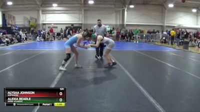 125 lbs Cons. Round 7 - Alysaa Johnson, NAPOLEON vs Alexia Beadle, Spire Academy