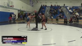 145 lbs Semifinal - Marinthia Mendoza, Unnattached (UNLV) vs Alexis Jimenez, Mt. San Antonio College