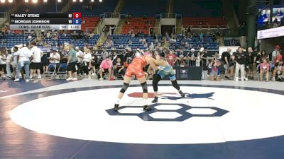 125 lbs Cons. Quarters - Haley Stenz, Michigan vs Morgan Johnson, Wisconsin
