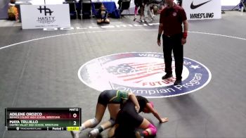 106 lbs Quarterfinal - Maya Trujillo, Castro Valley HIgh School Wrestling vs Adilene Orozco, Buhach Colony High School Wrestling