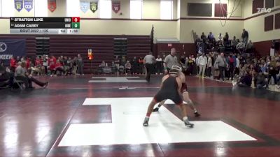 126 lbs Quarterfinal - Adam Carey, Independence vs Stratton Luke, Union, LaPorte City