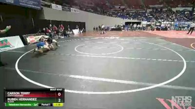 6A-132 lbs Champ. Round 2 - Ruben Hernandez, Aloha vs Carson Terry, South Medford