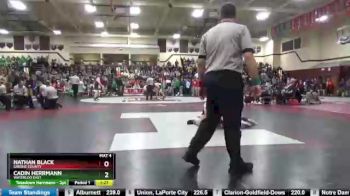 160 lbs 9th Place Match - Nathan Black, Greene County vs Cadin Herrmann, Waterloo East