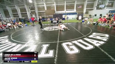 120 lbs Round 1 (6 Team) - Jorge De La Rosa, Oregon vs Jacob Woehr, Texas Red