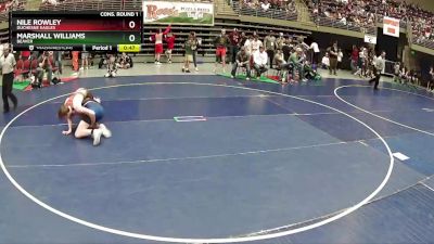 139 lbs Cons. Round 1 - Nile Rowley, Duchesne Eagles vs Marshall Williams, Beaver