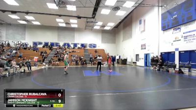 174 lbs 2nd Wrestleback (16 Team) - Miguel Mirola, Lassen College vs Caden Noha, Shasta Community College