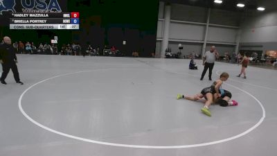 105 lbs Cons. Sub-quarters - Briella Portrey, Big Cat Wrestling Club vs Hadley Mazzulla, Hawks Wrestling Club (Lincoln)