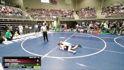 92 lbs Cons. Round 2 - Kace Conley, Team Boulder Jr Eagles vs Case Cannon, Payson Lions Wrestling Club