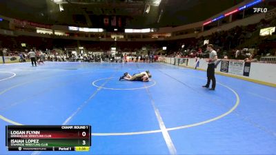 118 lbs Champ. Round 1 - Isaiah Lopez, Stampede Wrestling Club vs Logan Flynn, Grindhouse Wrestling Club
