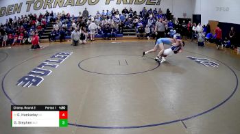 152 lbs Champ. Round 2 - Gordon Hackaday, Shaler Area vs Greg Stephen, Oak Glenn