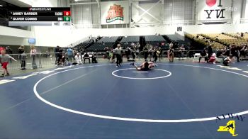 120 lbs 5th Place Match - Oliver Combs, B2 Wrestling Academy vs Jamey Barber, Fort Ann Cardinals Wrestling Club