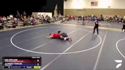 285 lbs Cons. Semi - Ian Asplund, Forest Lake Wrestling Club vs Alfredo Fowler, Minnesota