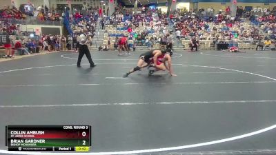 150 lbs Cons. Round 3 - Brian Gardner, Bishop McNamara vs Collin Ambush, St. James School