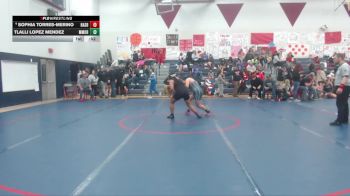 155 lbs Cons. Round 2 - Tlalli Lopez Mendez, Mark Morris (Girls) vs Sophia Torres-Merino, Raymond/South Bend (Girls)