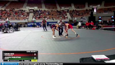 D1-132 lbs Cons. Round 1 - Gavin Avis, Chaparral Hs vs Joseph Pabustan, Liberty