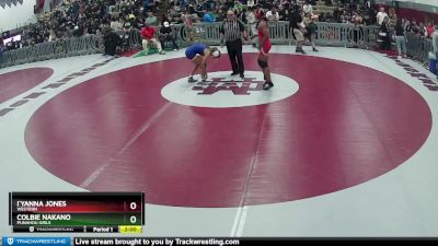 135 lbs Quarterfinal - Colbie Nakano, Punahou Girls vs I`yanna Jones, Western