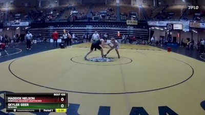 165 lbs Cons. Round 4 - Skyler Geer, Newman vs Maddox Nelson, Nebraska-Kearney Unattached