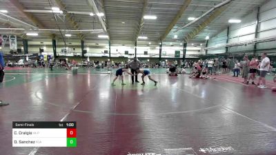 92 lbs Semifinal - Cameron Craigie, VA Patriots vs Dominic Sanchez, FCA Wrestling